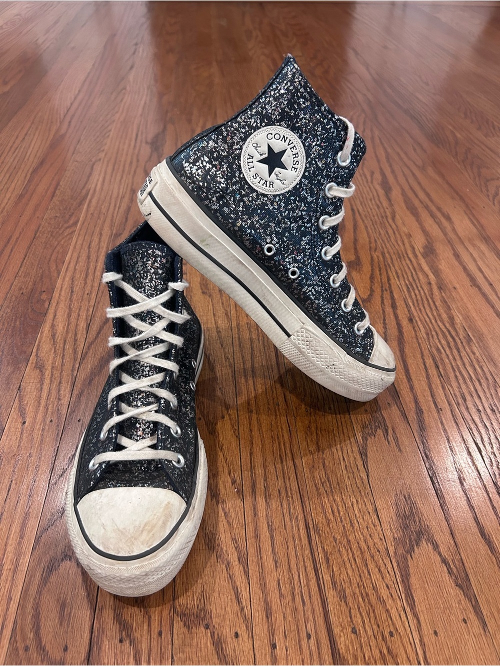 Converse Chuck Taylor All Star High Top Sneakers - Black Glitter